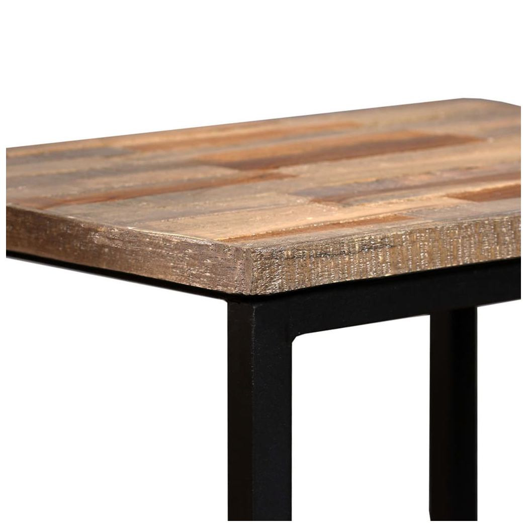 VidaXL Nesting Coffee Table Set Three Pieces Solid Reclaimed Teak Industrial Style For Living Room by vidaXL