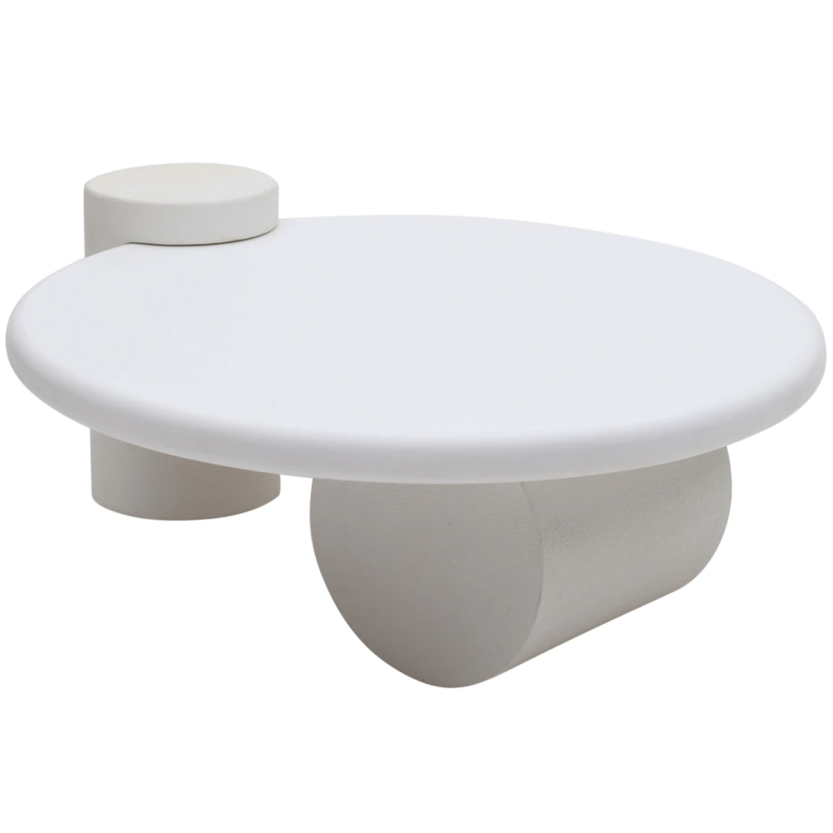 Indian Hub Geo Modern Coffee Table 42in Diameter Geometric Pattern Textured Finish Boho Living Room Decor - Coffee Table