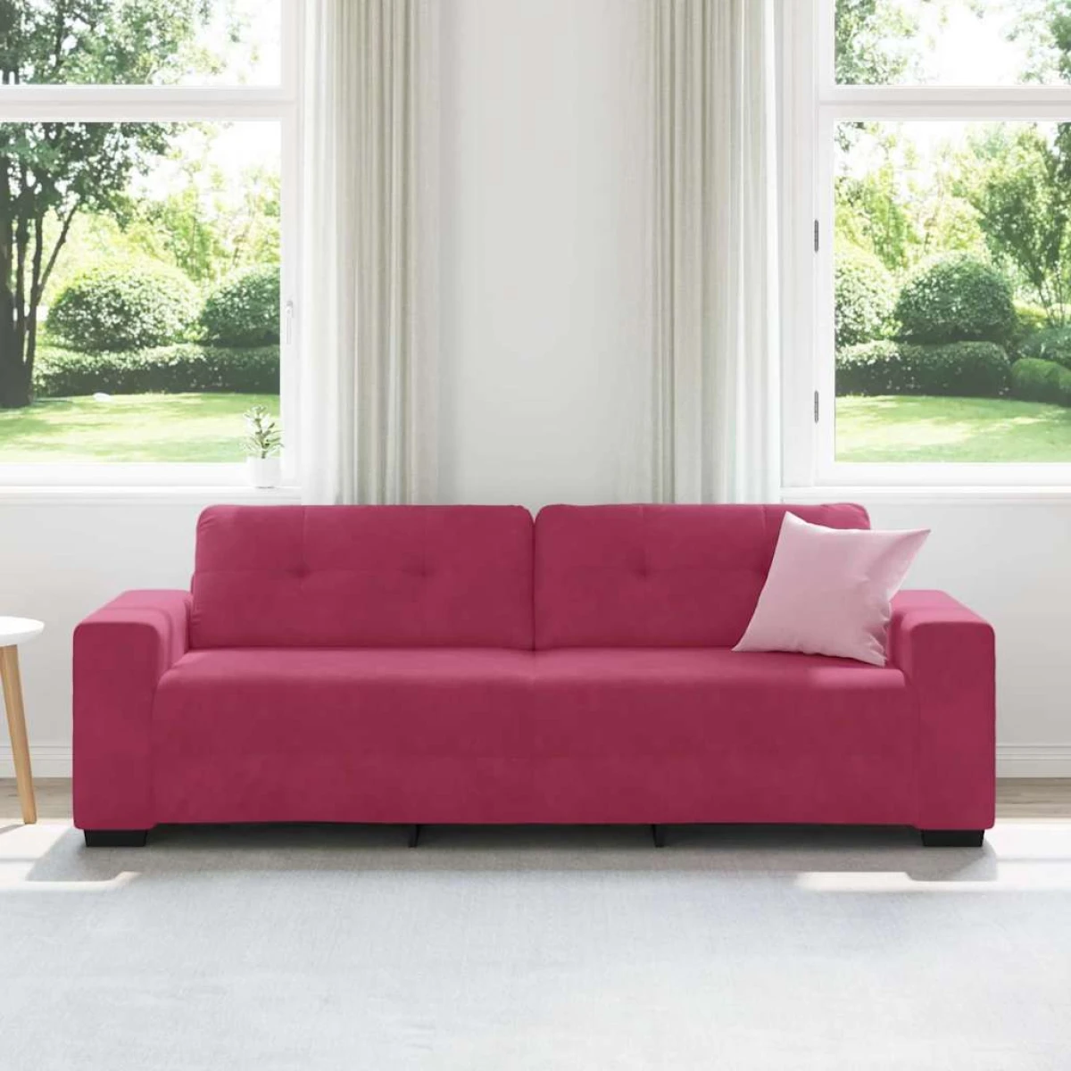 vidaXL VidaXL ThreeSeater Velvet Sofa With Cushion For Living Room - Sofa