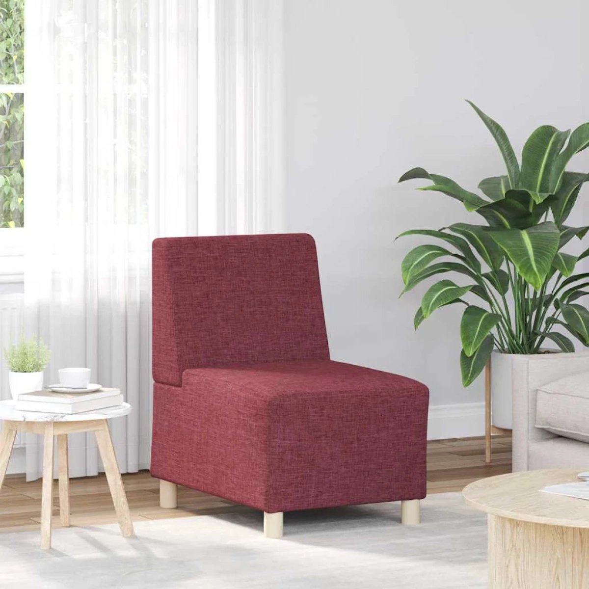 vidaXL VidaXL Armless Modular Sofa 55 x 74 x 82 cm Red Living Room - Sofa
