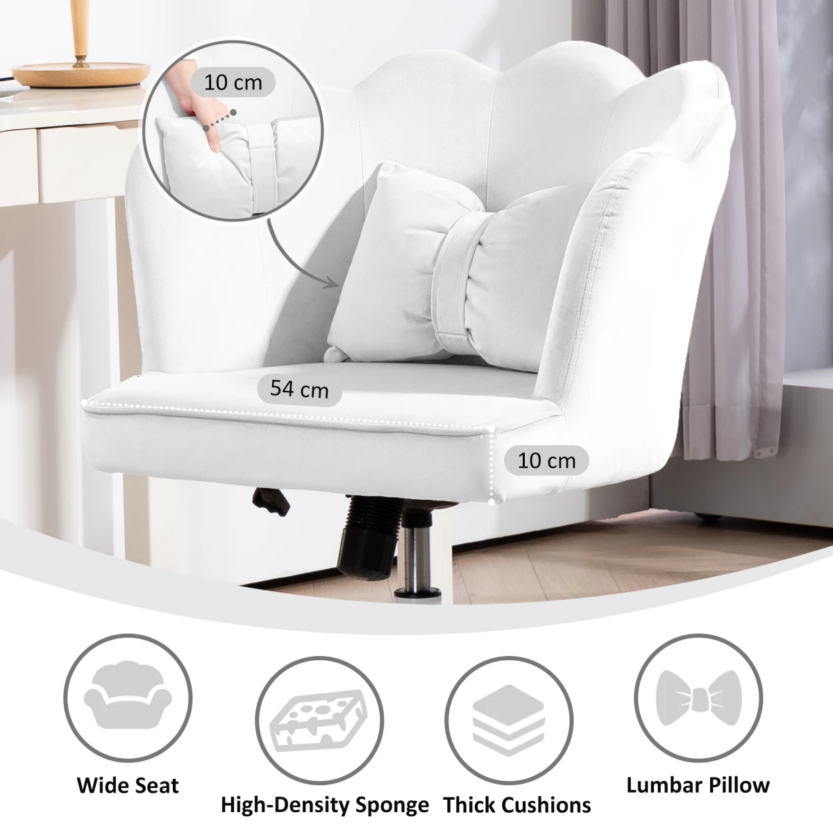 Premium Office Chair 54cm Lumbar Home Office by N/A