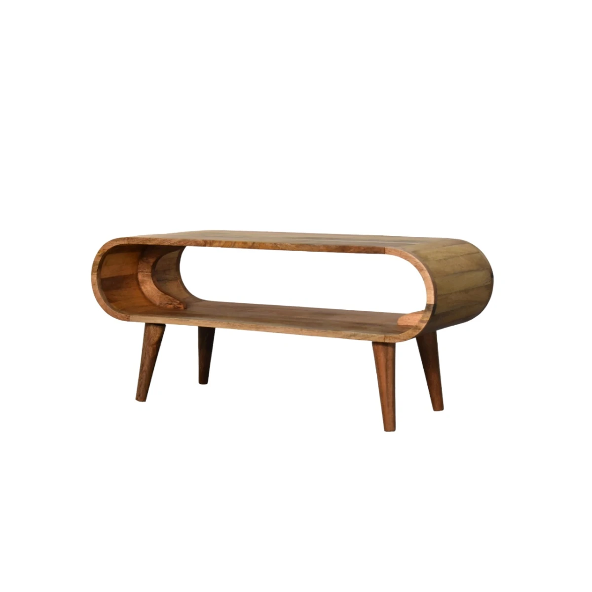 Artisan Furniture Amaya Coffee Table Medium Solid Mango Wood Nordic Style Oak Finish For Family Living Rooms by Artisan Furniture