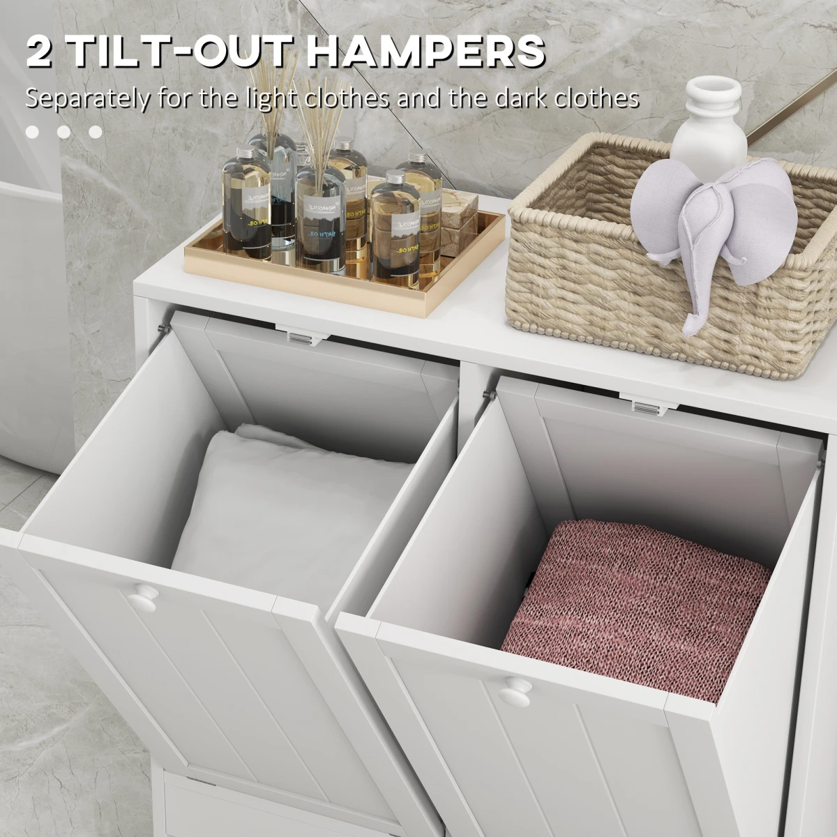 Chester Wardrobe Compact Cabinets Tilt Hamper Home by N/A