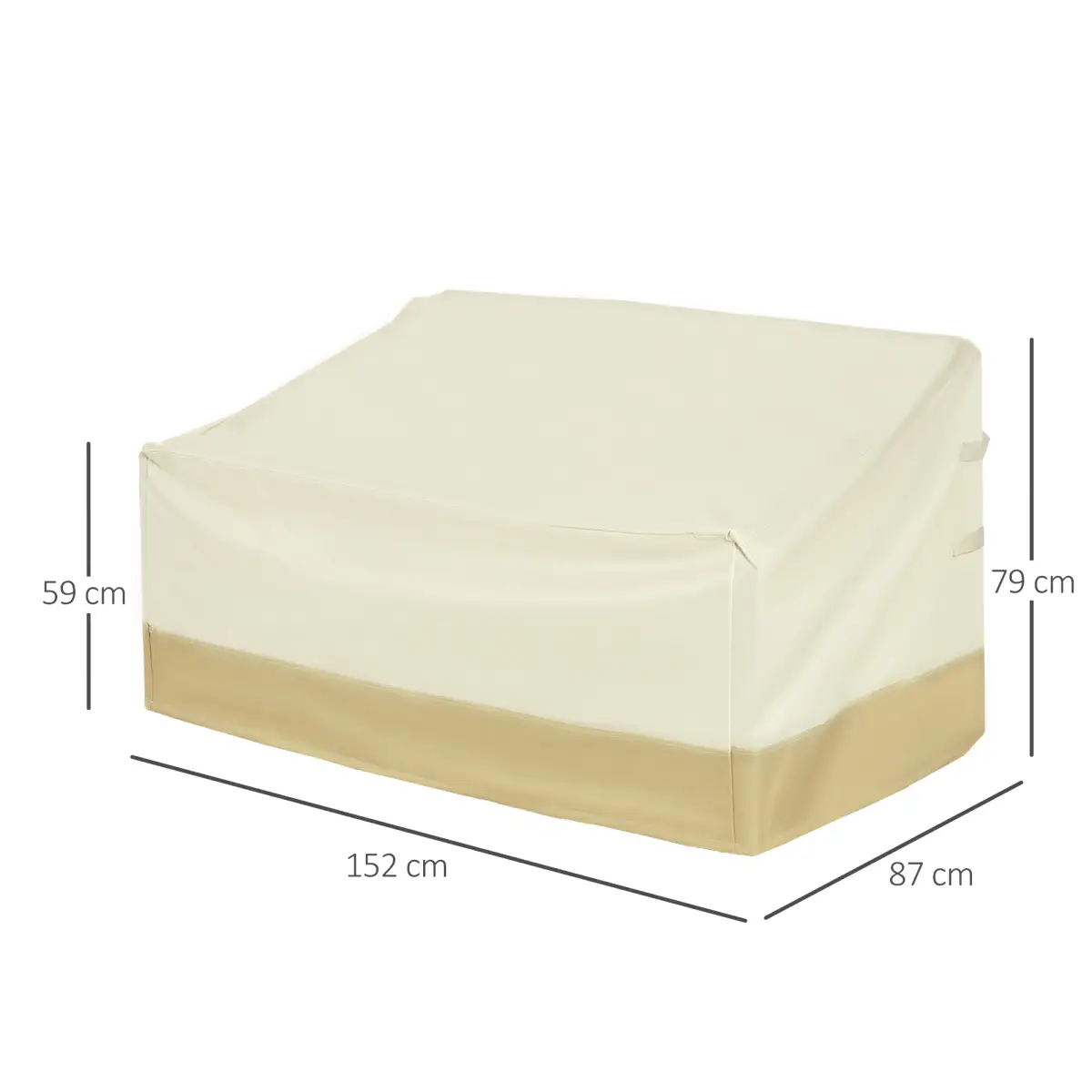 Outsunny Waterproof Furniture Cover For 3 Seat Rattan Sofa - Cover