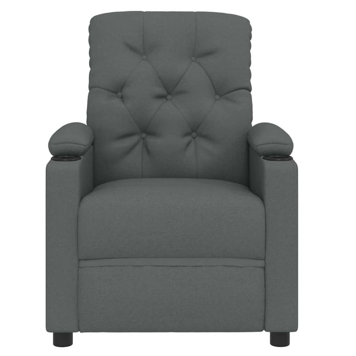 VidaXL Recliner Chair Dark Grey Plush Comfort Living Room by vidaXL