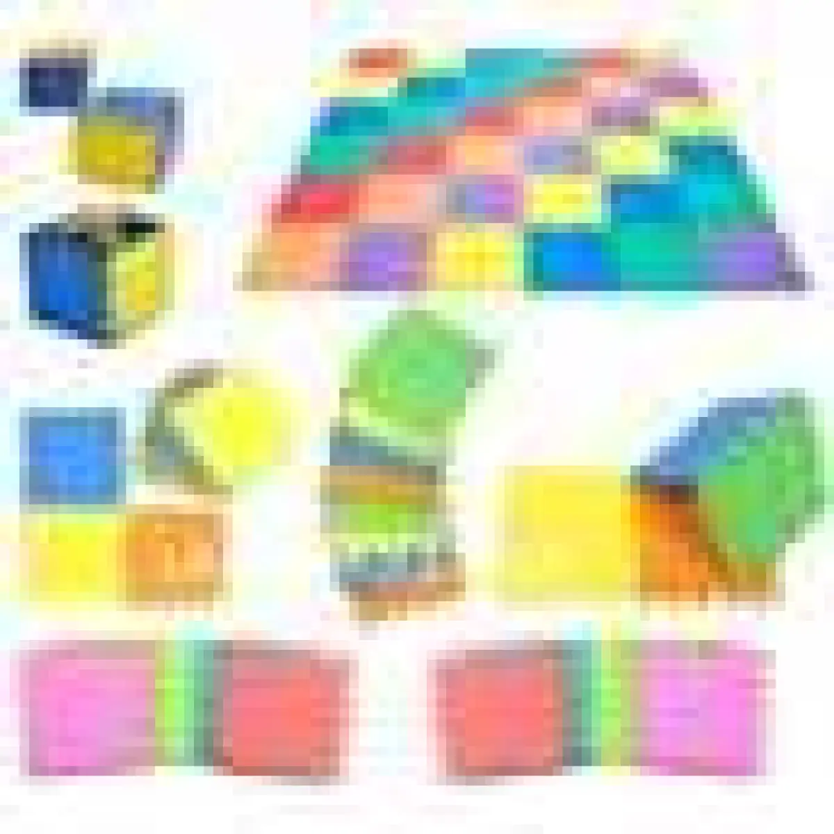 Un-Branded 2 PACKS MULTICOLOR EVA INTERLOCKING Mat 30 x 30 - Rug