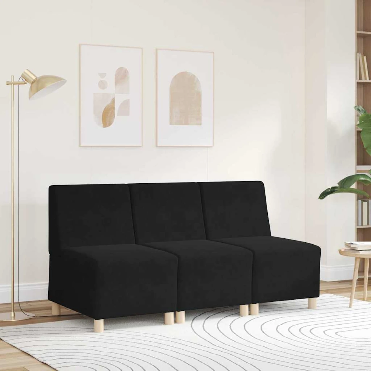 VidaXL Armless Modular Sofa 55 x 74 x 82 cm Velvet Home by vidaXL
