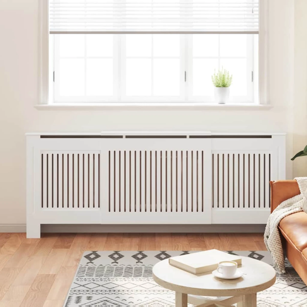 vidaXL VidaXL Radiator Cover 142-205x20.5x81.5cm Slatted - Radiator