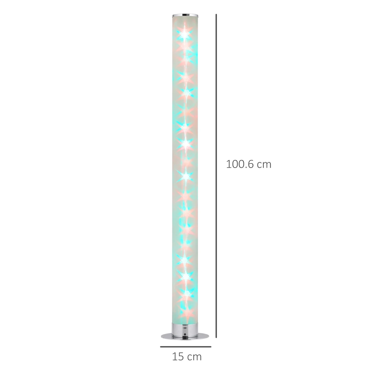HOMCOM LED Floor Lamp 100.6 cm RGB Mood Lighting for Living Rooms - Lamp