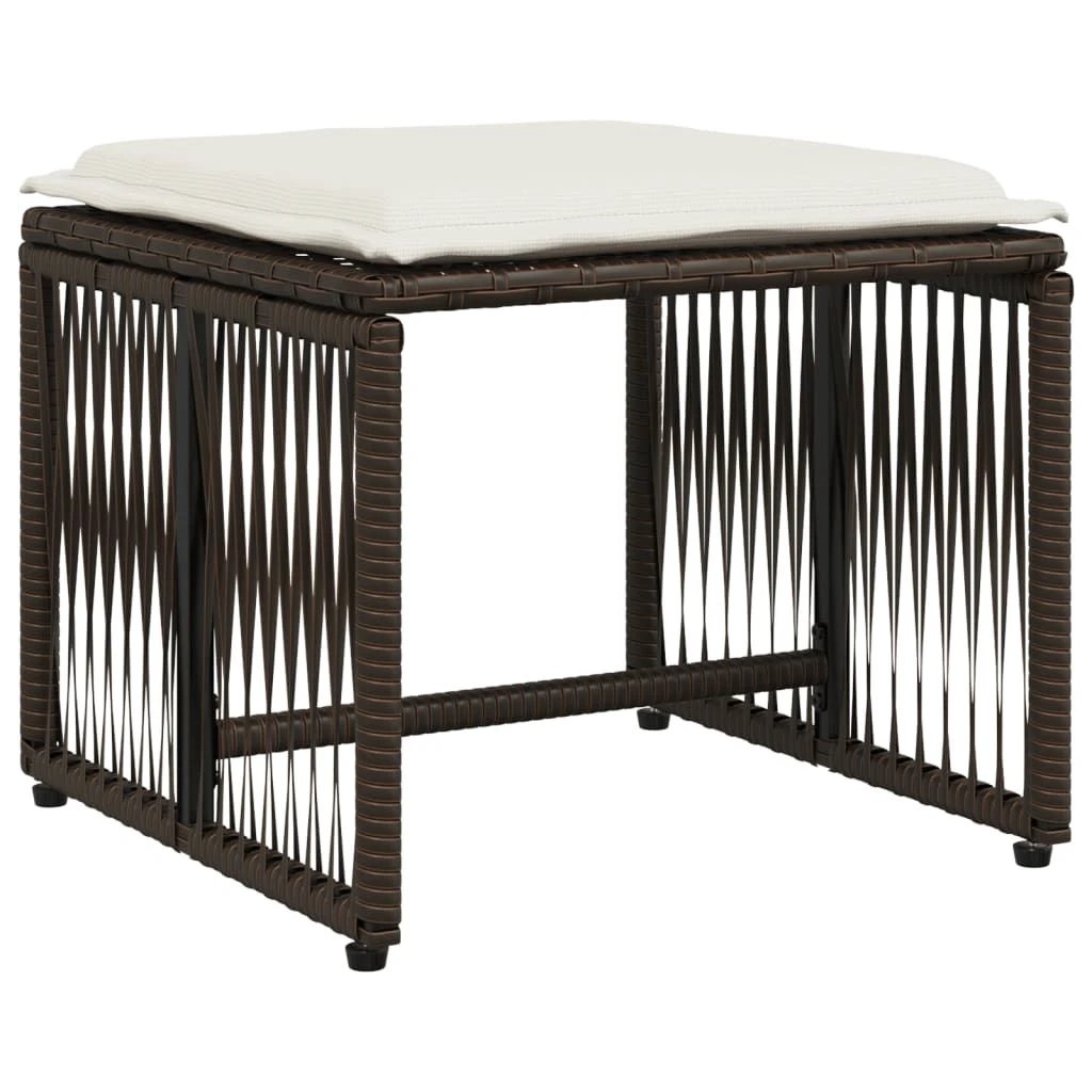 vidaXL vidaXL 7 Piece Garden Dining Set with Cushions Grey Poly Rattan - Uncategorized Garden Set