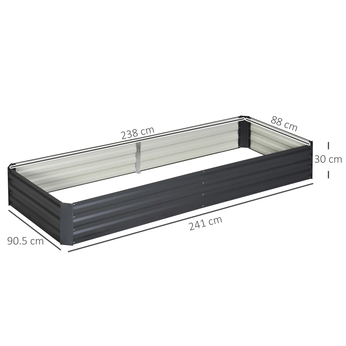 Outsunny Outsunny Raised Garden Bed 120x80cm Open Bottom Outdoor - Planters
