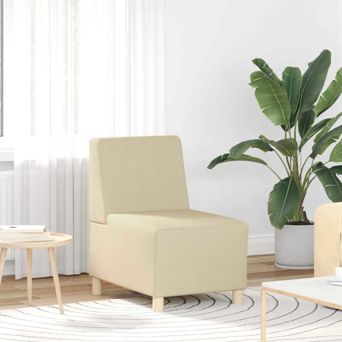 vidaXL VidaXL Modular Sofa Unit 55x74x82 Cm Armless Cream 3Pcs - Sofa