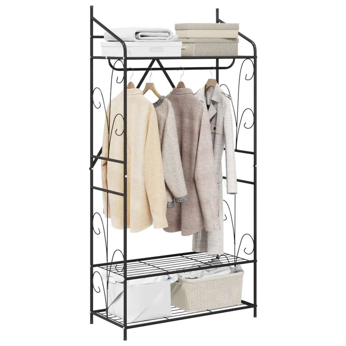 vidaXL Open Wardrobe Minimalist Metal Frame by vidaXL