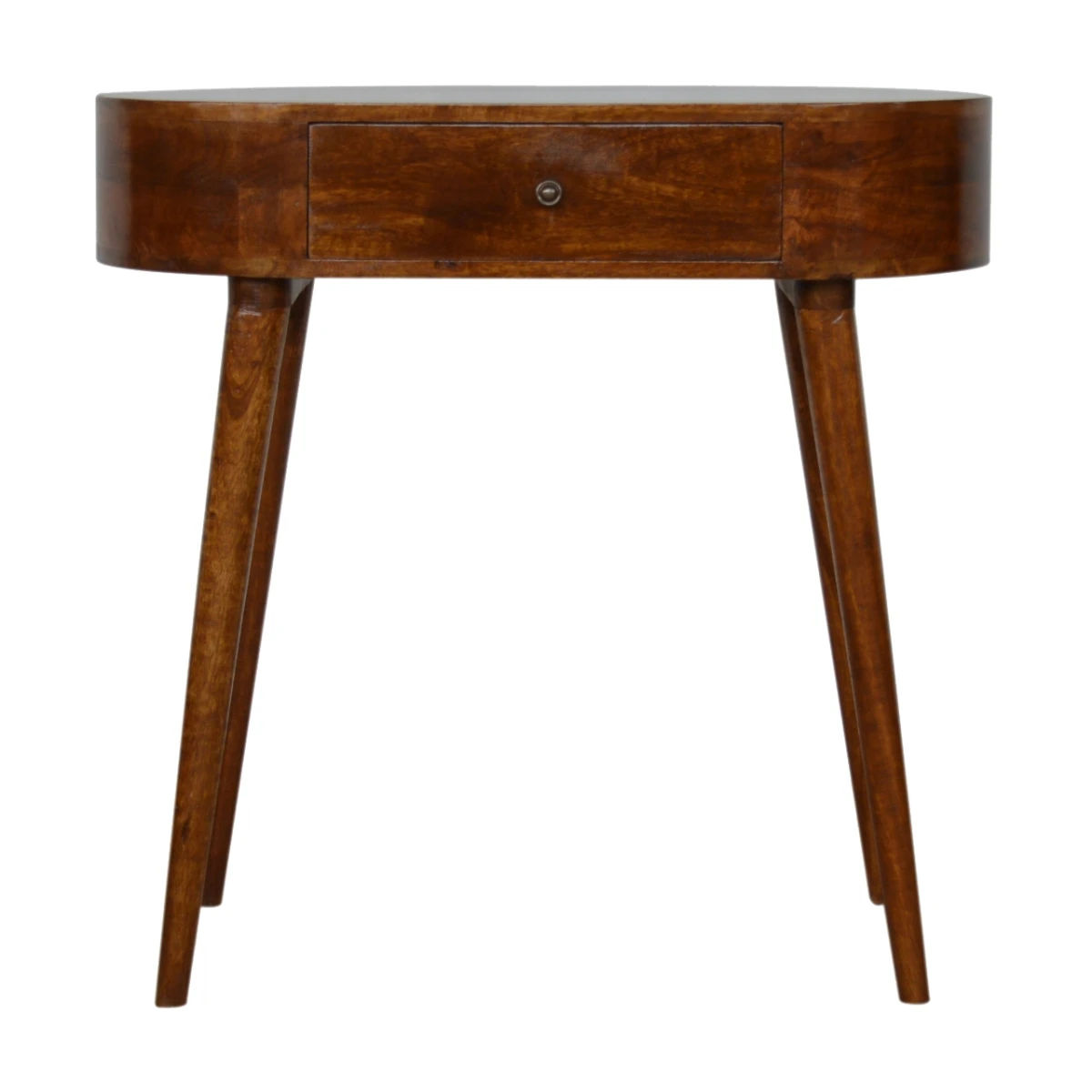 Artisan Furniture Artisan Furniture Console Table Compact Solid Mango Chestnut Finish With Drawer For Living Room - Console Table
