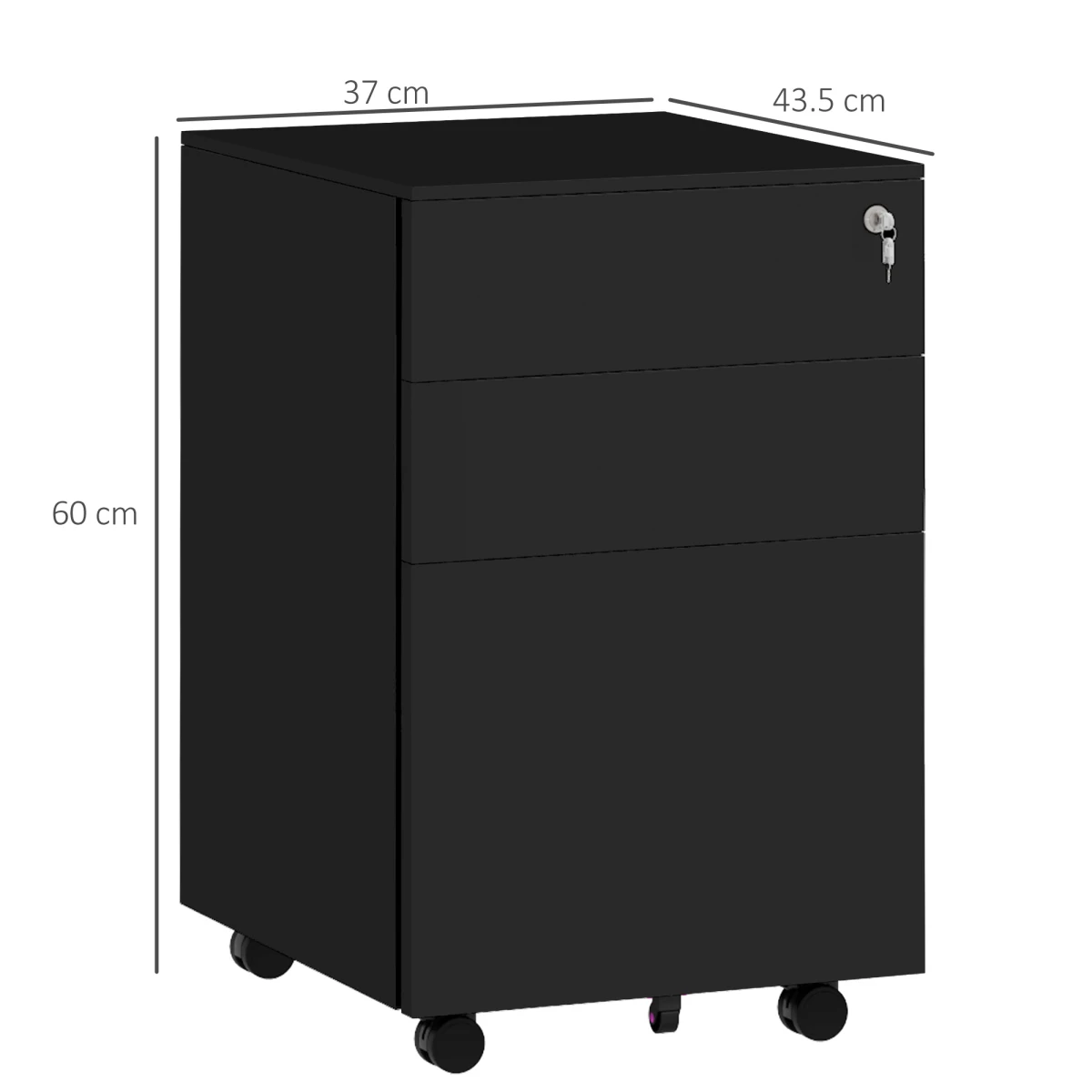 Vinsetto Vinsetto File Cabinet Compact Locking Home Office - Filing Cabinet