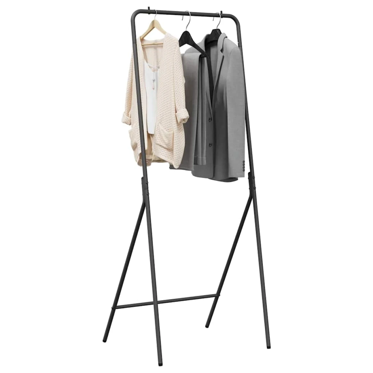 vidaXL vidaXL Clothes Rack 60 x 53 x 155 cm Steel Modern Minimalist Indoor Stand Space Saving Design For Small Living Spaces - Wardrobe