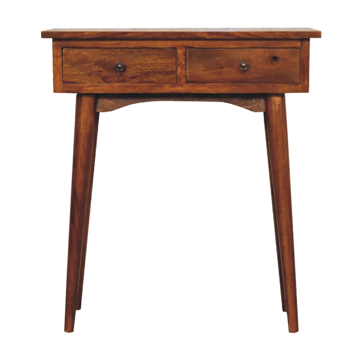 Artisan Console Table Mini Chestnut Solid Wood Two Drawers Hallway Organization Solutions by Artisan Furniture
