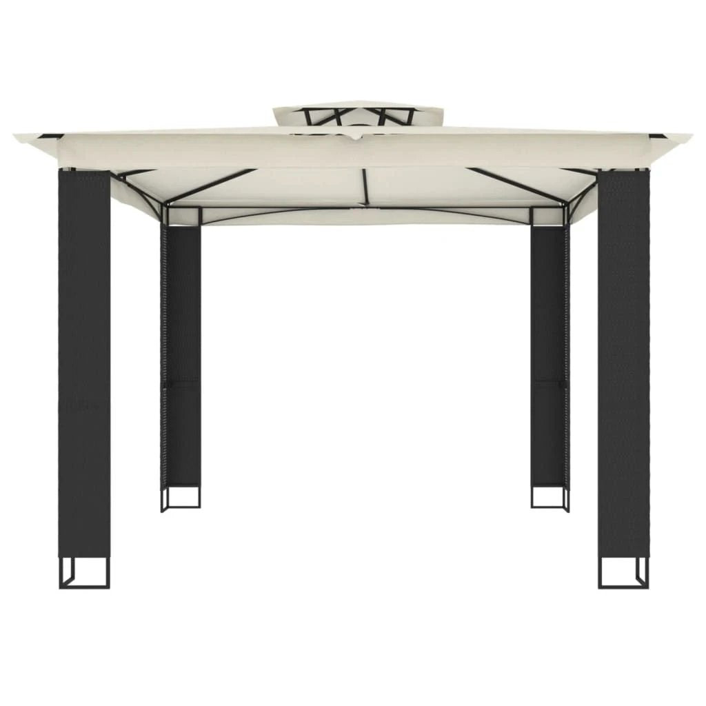 vidaXL Gazebo with Double Roof Cream 2.94x2.94 m Steel by vidaXL