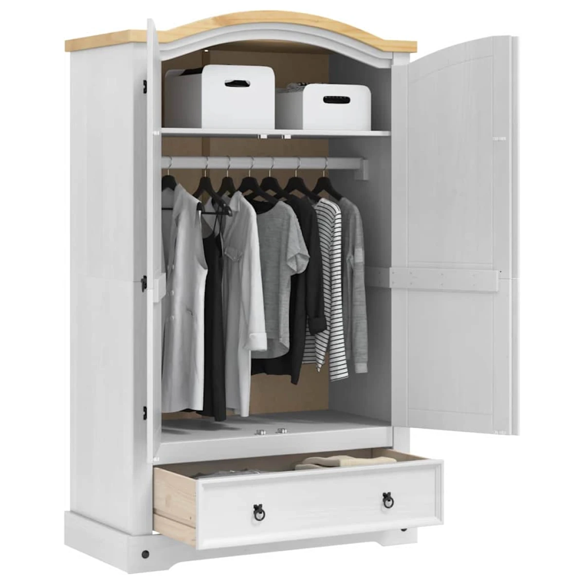 VidaXL Wardrobe 101x52x170 cm Drawer Pine by vidaXL
