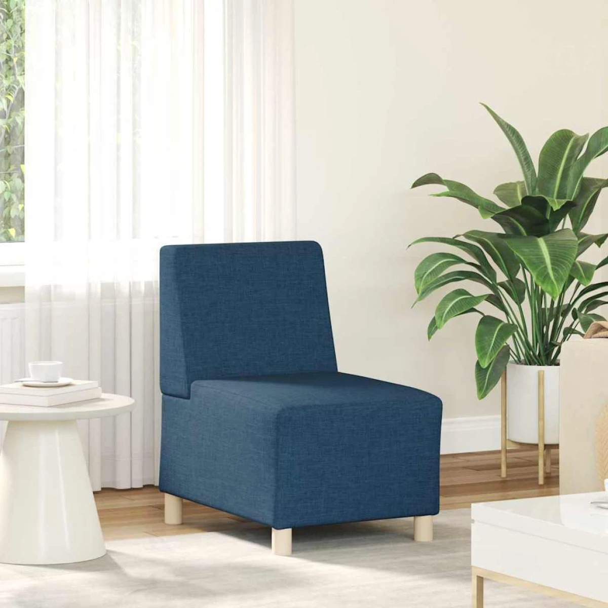 VidaXL Modular Sofa 55x74x82 cm Armless Blue for Home Use by vidaXL