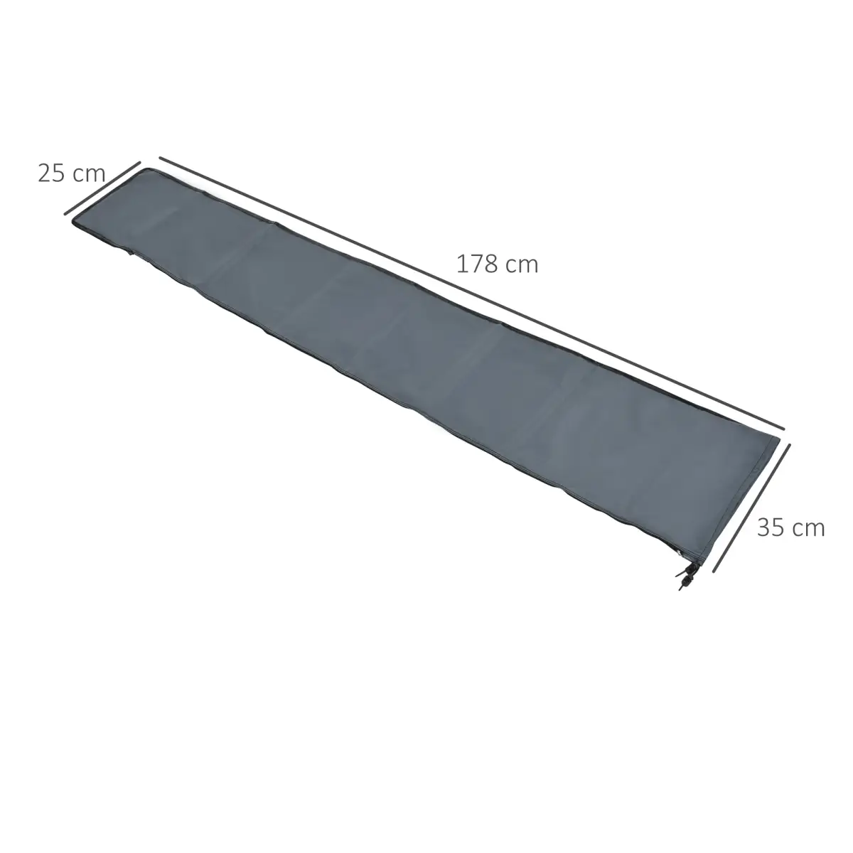 Outsunny Garden Offset Umbrella Parasol Waterproof Cover-Grey - Parasol