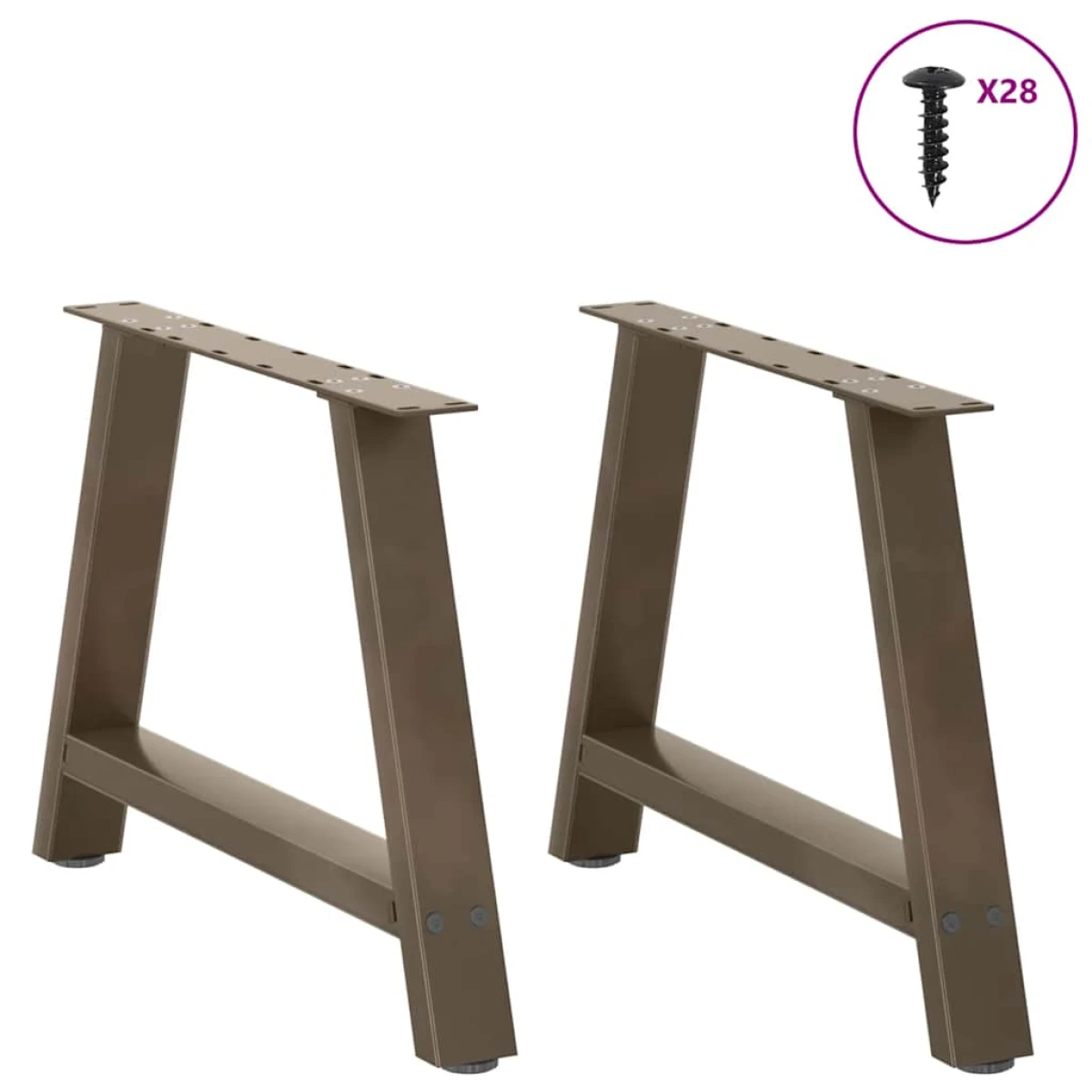 vidaXL VidaXL A Shaped CoffeeTable Legs 70x42cm SteelDIY - Coffee Table