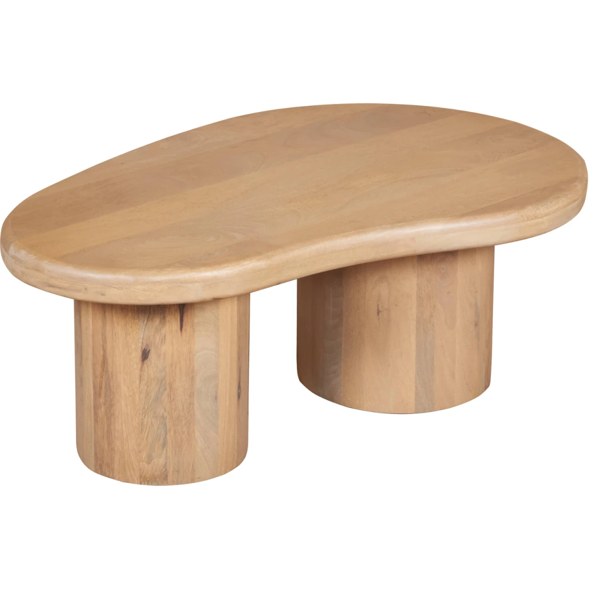 Indian Hub Solid Mango Wood Coffee Table 92x58x35 Cm Fluted Pattern For Modern Living Rooms - Coffee Table