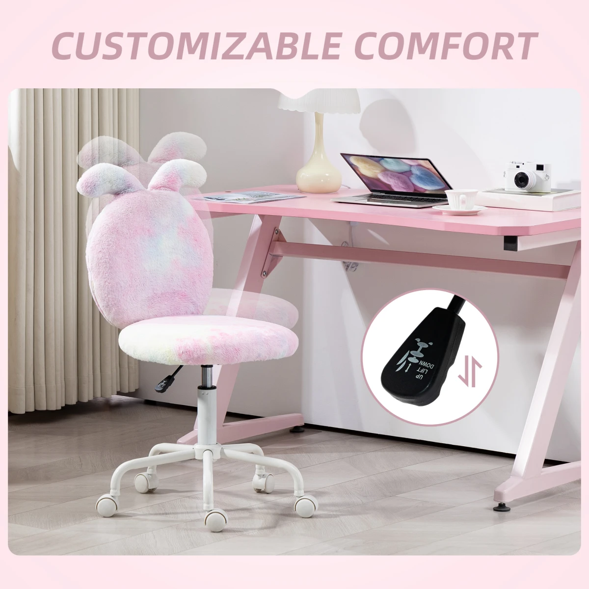 N/A Plush Office Chair 43-51 cm Faux Fur Home Office - Office Chair