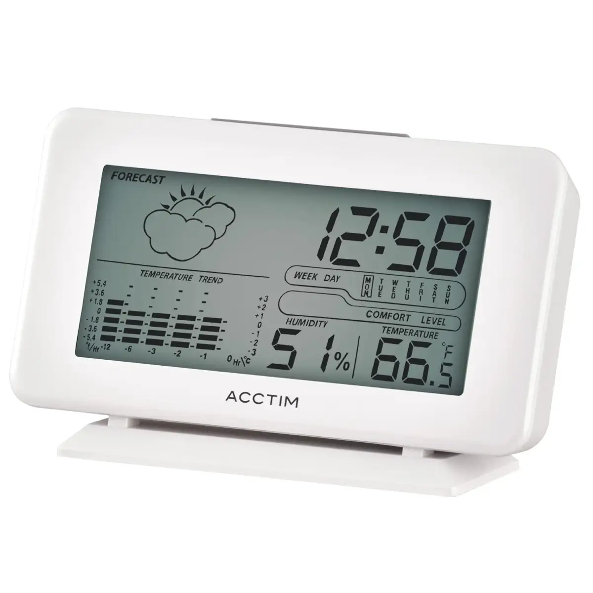 Acctim Acctim Vega Digital Weather station White Alarm Clock 16082 - Clock