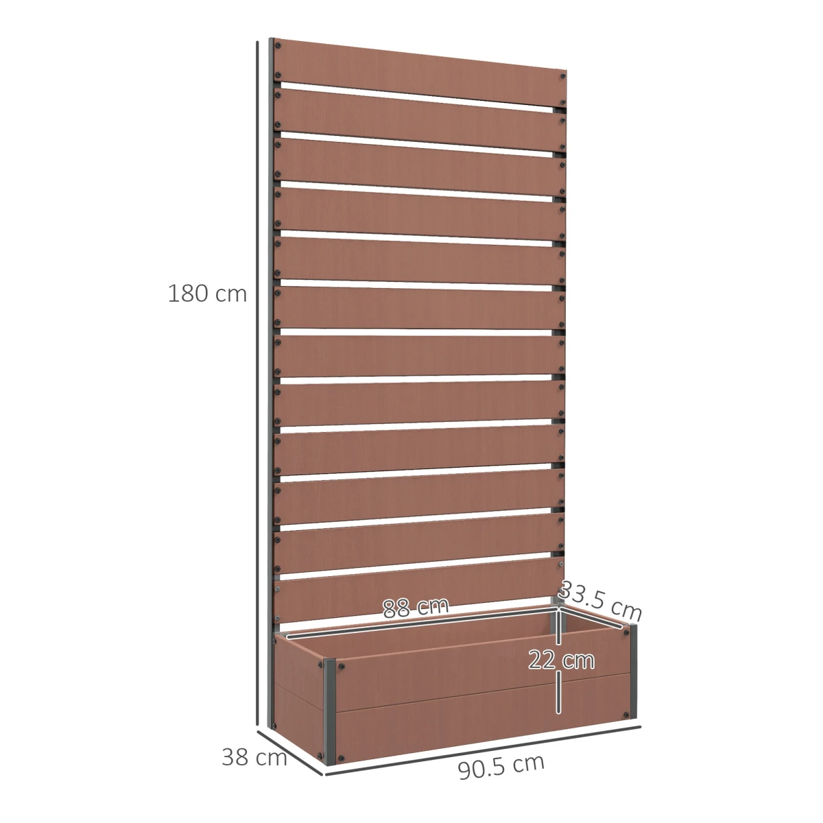 Outsunny Raised Garden Bed With Trellis For Patio by Outsunny