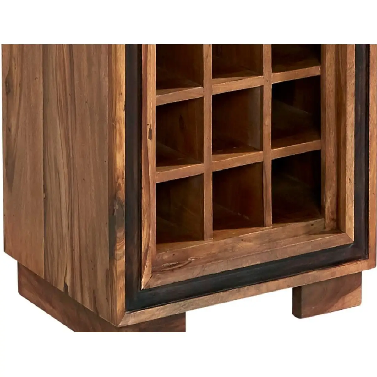 Indian Hub Jodhpur Sheesham Wine Bookcase - Bookcase