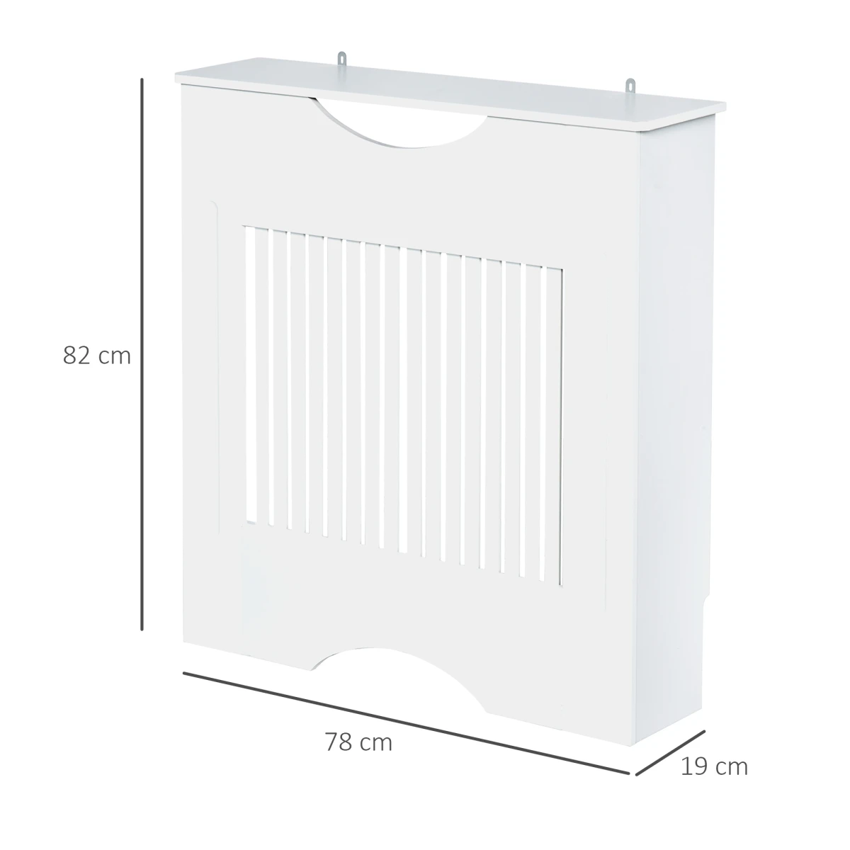 HOMCOM Radiator Cover Slatted Front White Home by HOMCOM