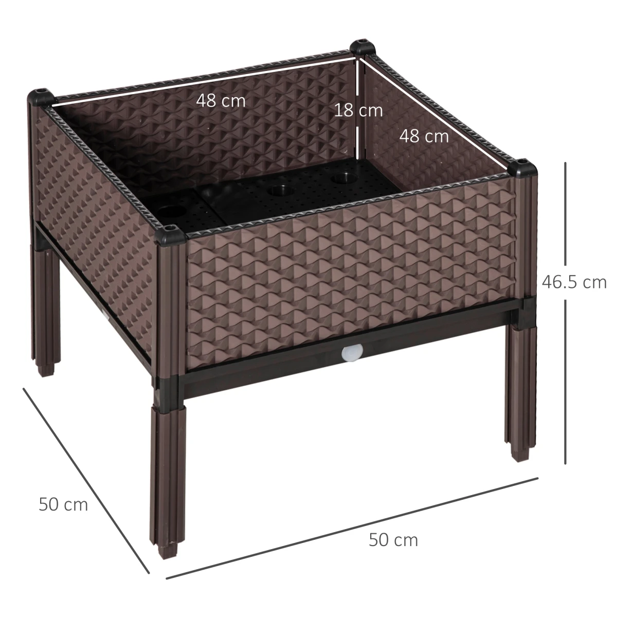 Outsunny Raised Garden Bed Set of 2 for Balcony Gardening by Outsunny