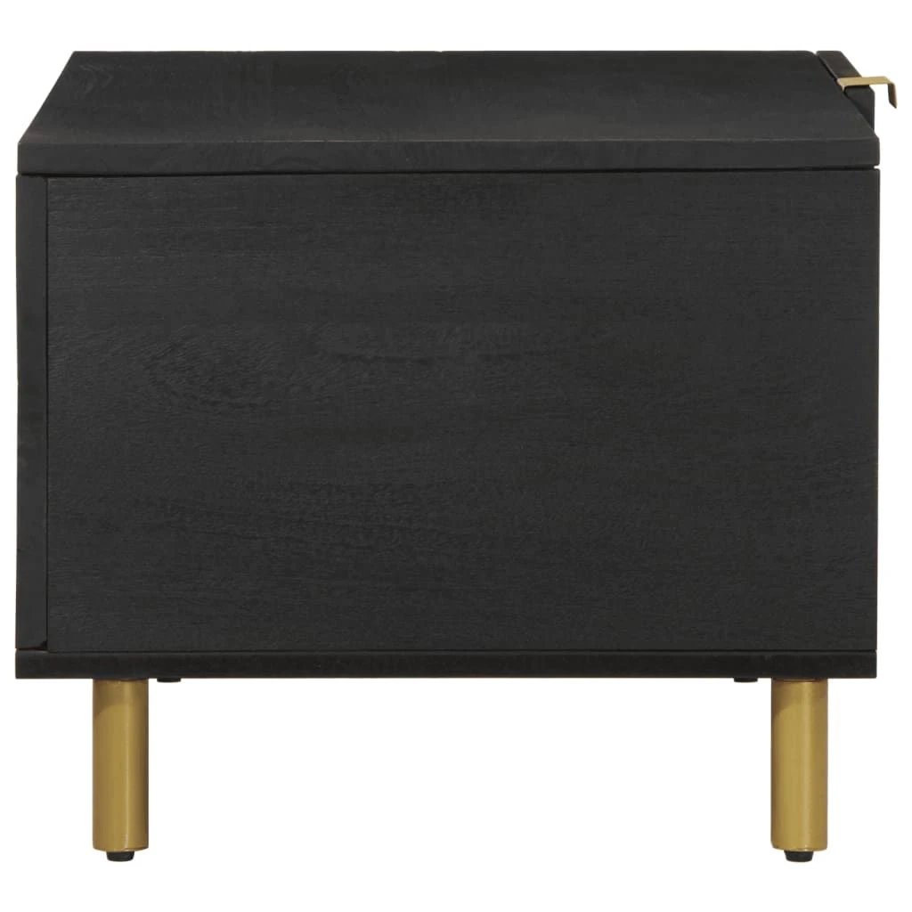 vidaXL vidaXL Black Coffee Table 80x50x40 Cm Engineered Wood With Storage For Living Room - Coffee Table