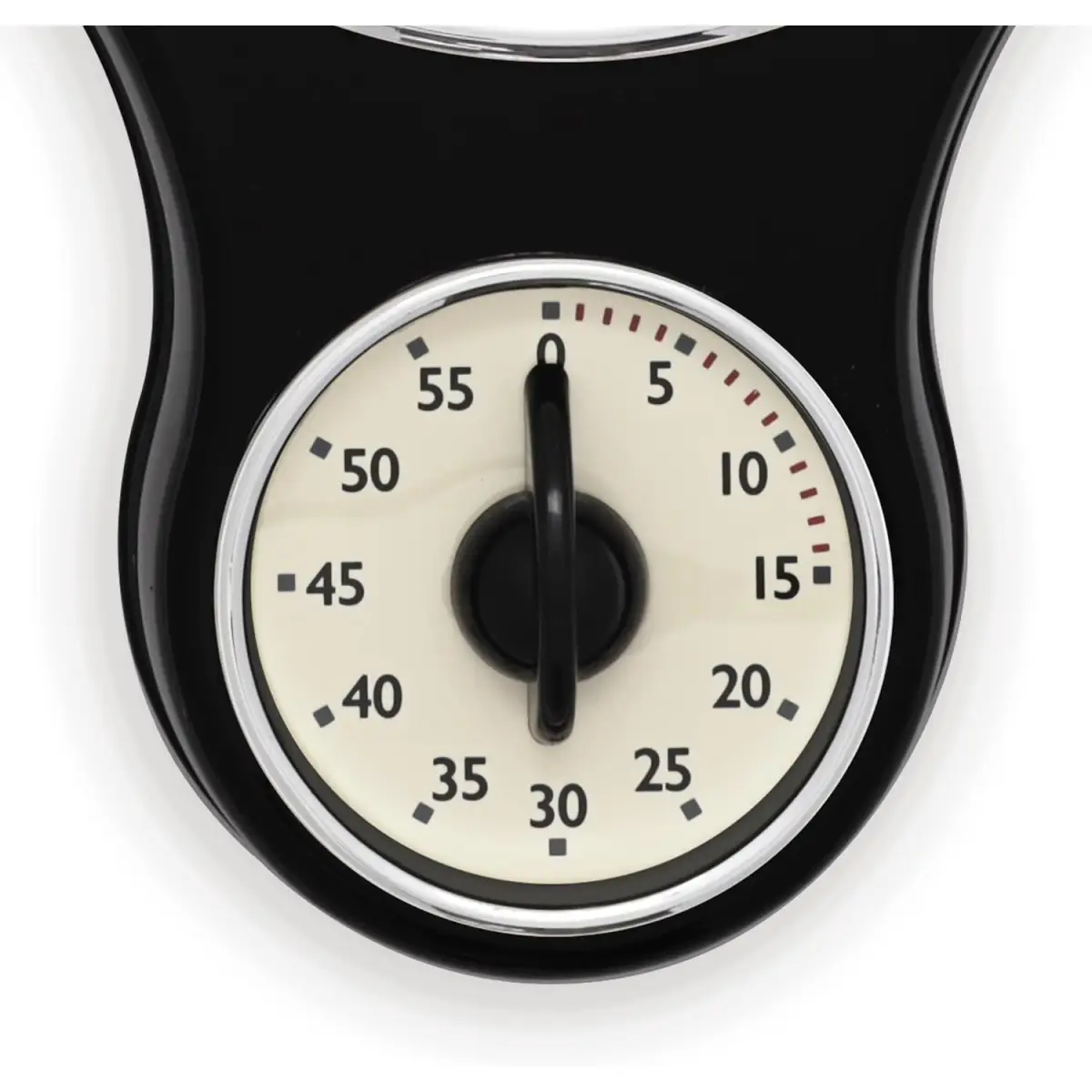 Acctim Acctim Kitchen Time 20cm Timer Quartz Retro Style Domed Glass Lens Black Wall Clock 21593 - Clock