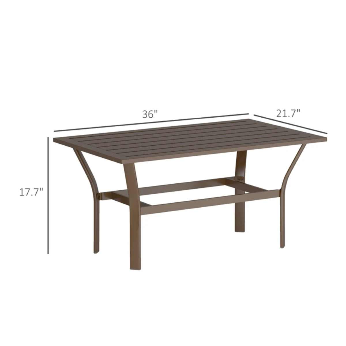 Home Symphony Outdoor Coffee Table 36in Slatted by N/A