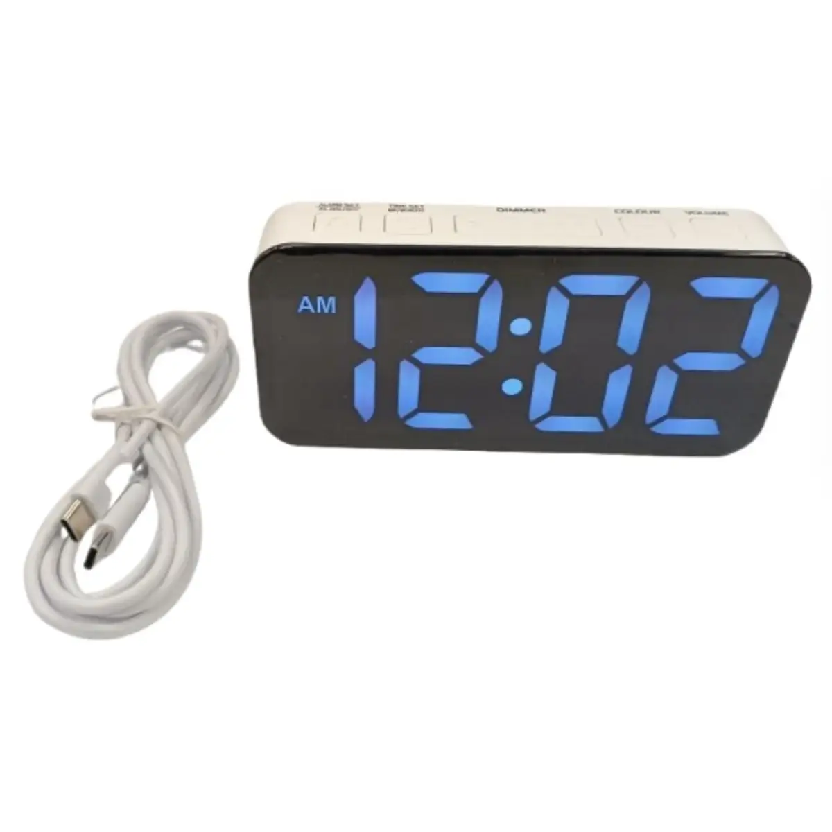 Acctim Acctim Jaxon Digital Alarm Clock in White - 16512 - Clock
