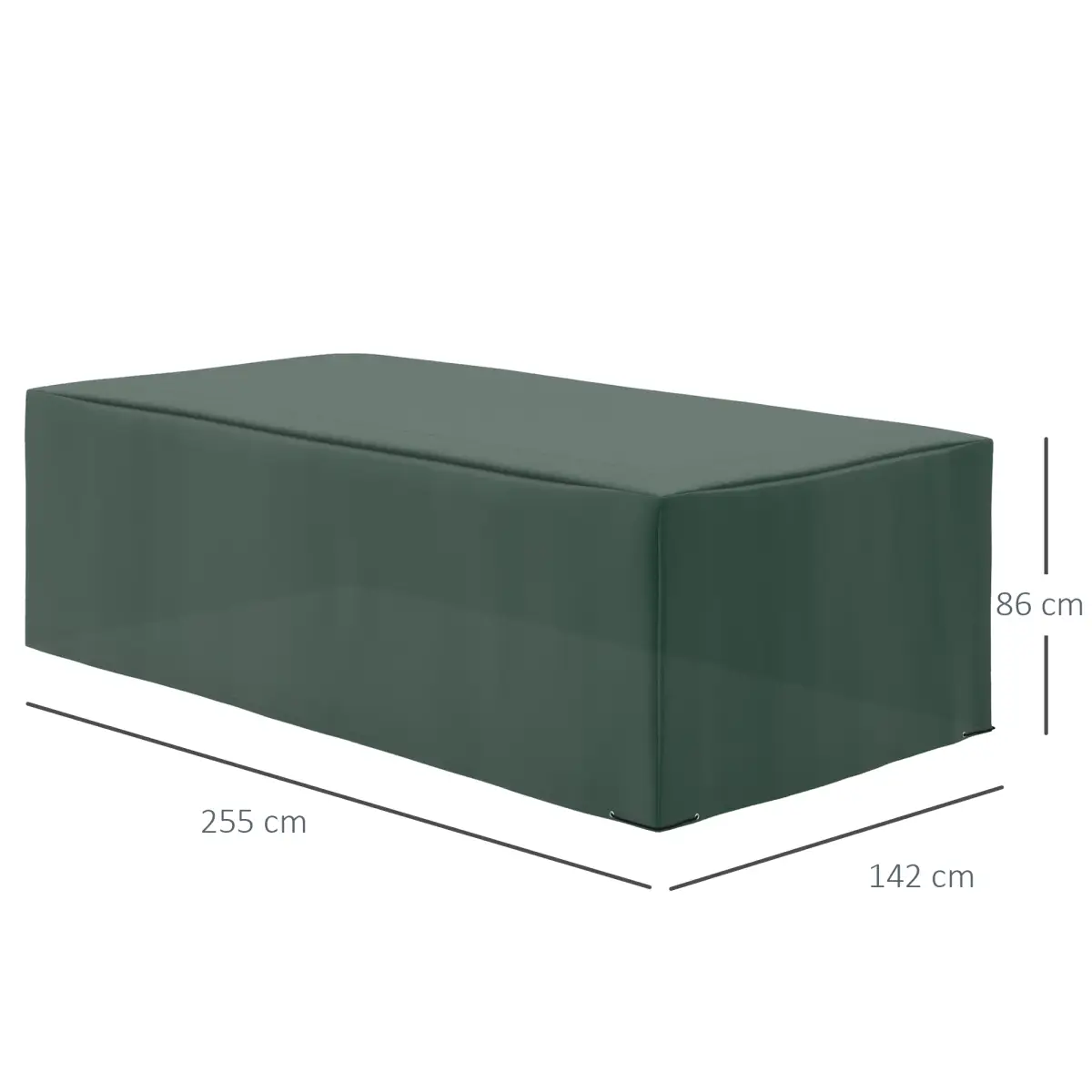 Outsunny 255x142cm Furniture Rectangular Sofa Set Cover Water UV Resistant Oxford Fabric - Cover
