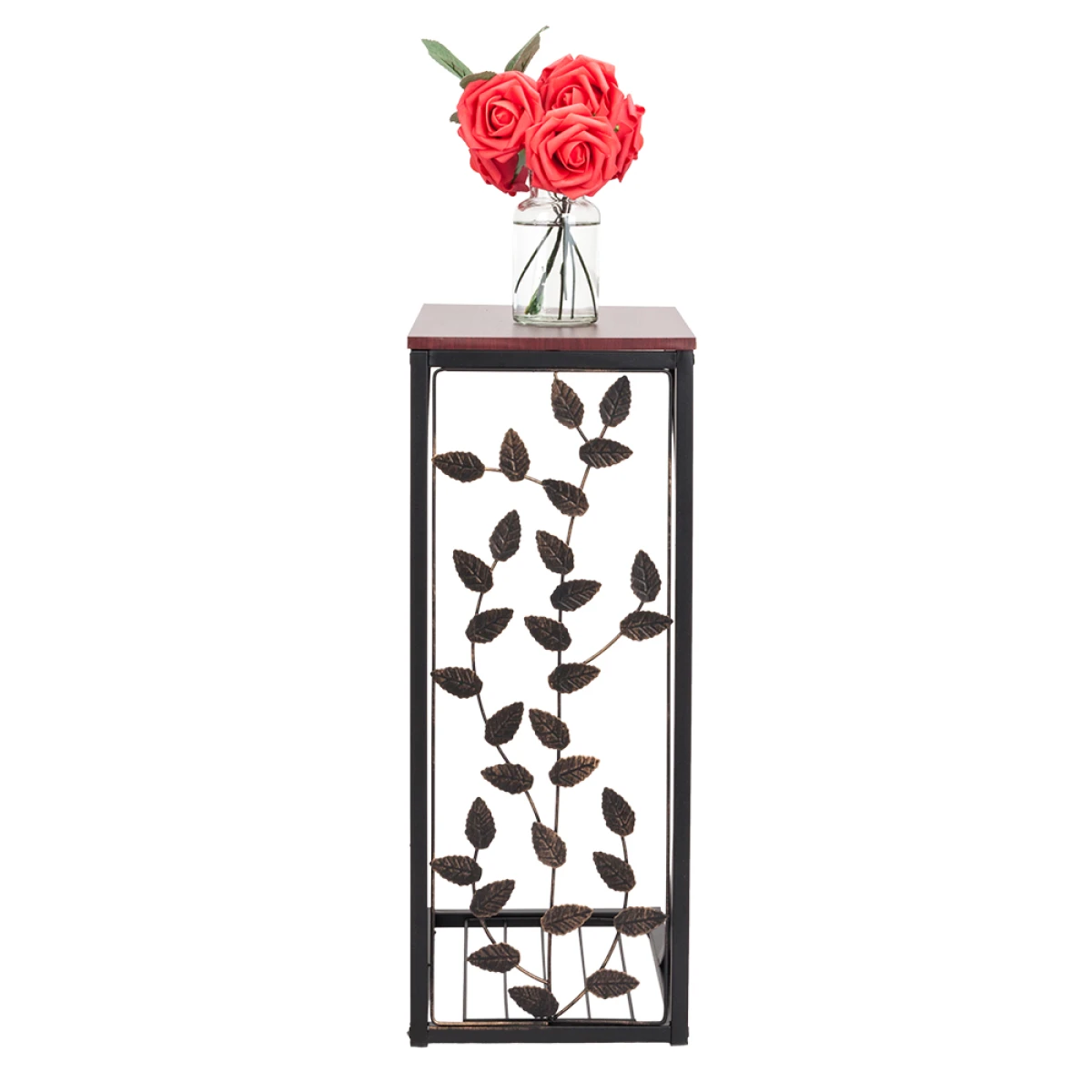 N/A Sturdy Leaf Iron Side Table 54x30.5x21cm Home - Coffee Table
