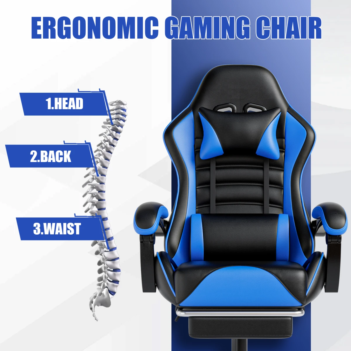 Pro Gaming Chair With Adjustable Lumbar Support For Adults by N/A