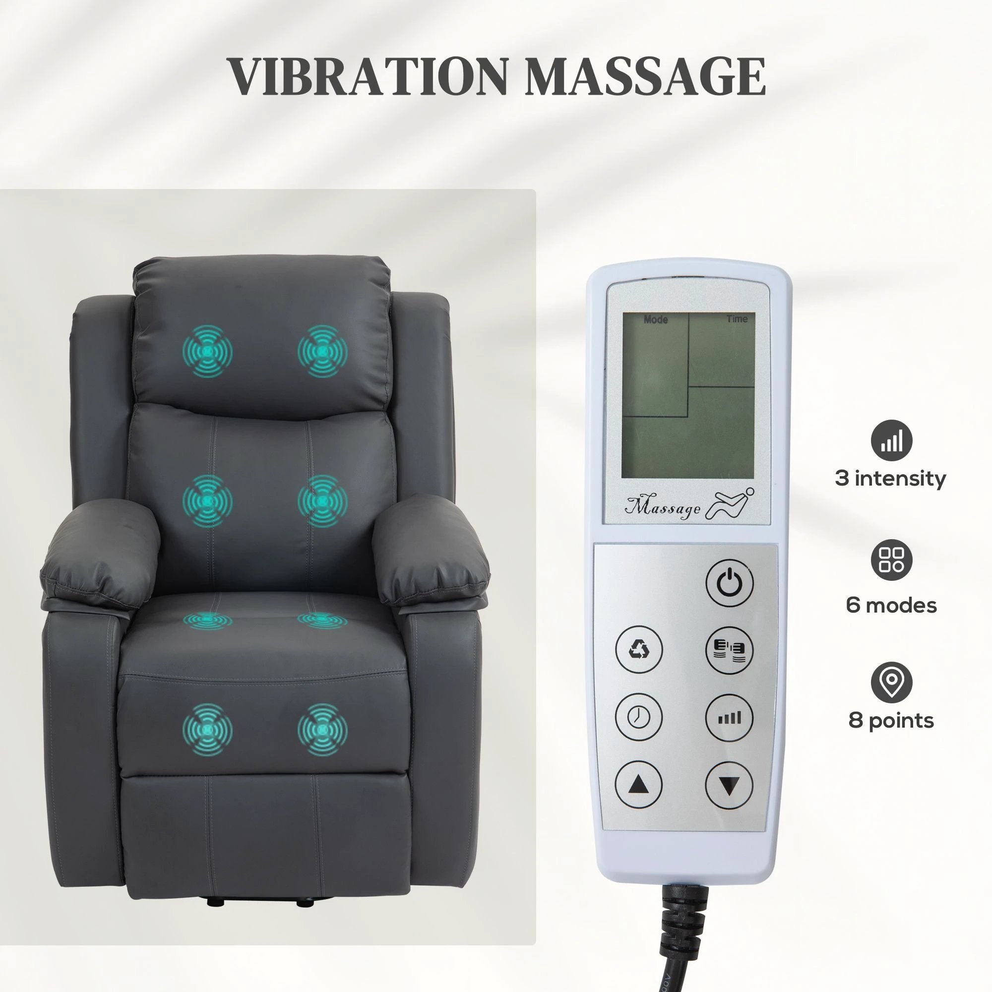 HOMCOM Riser and Recliner Chair Power Lift Recliner with Remote - Recliner