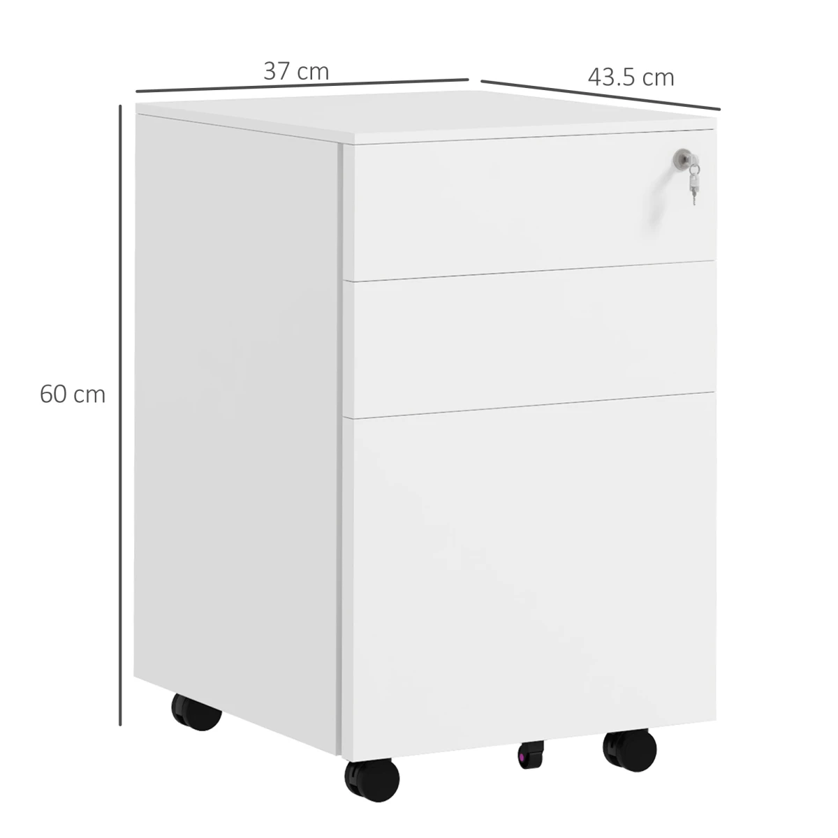 Vinsetto Vinsetto Steel File Cabinet Lock Bar Office - Filing Cabinet
