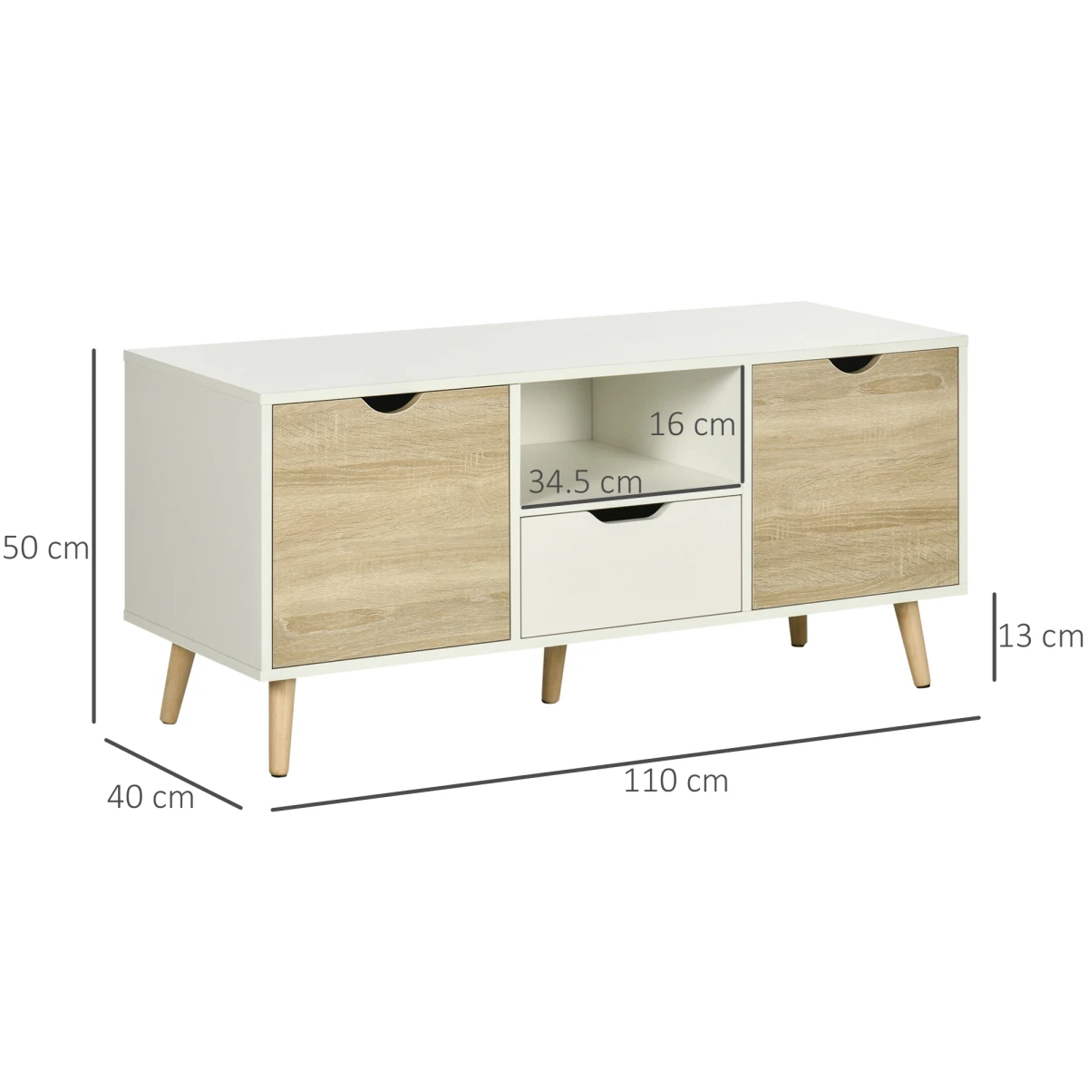 Modern TV Unit 50in Cupboards and Drawer for Living Room