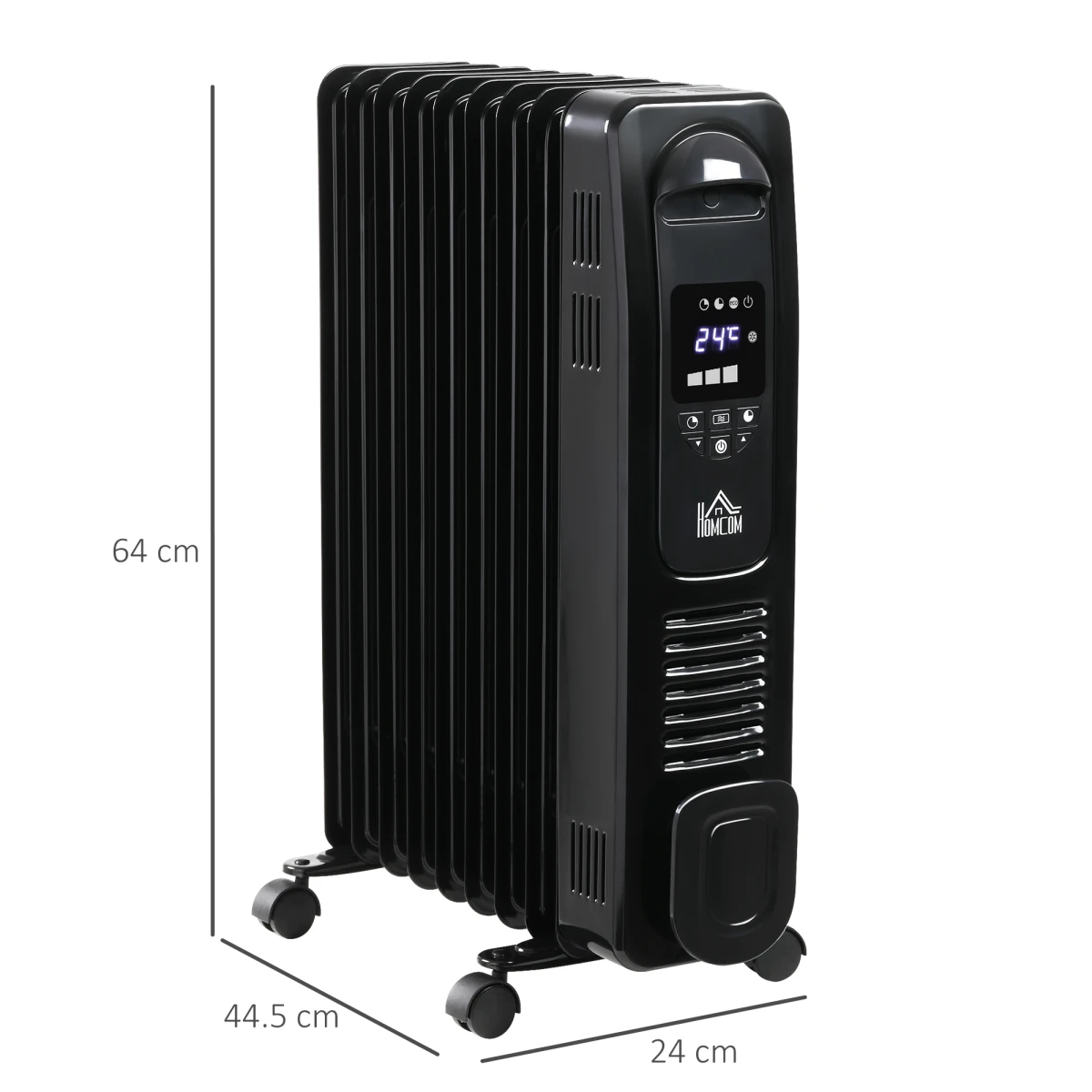 Homcom Oil Filled Radiator 2000W LED Timer Home by HOMCOM