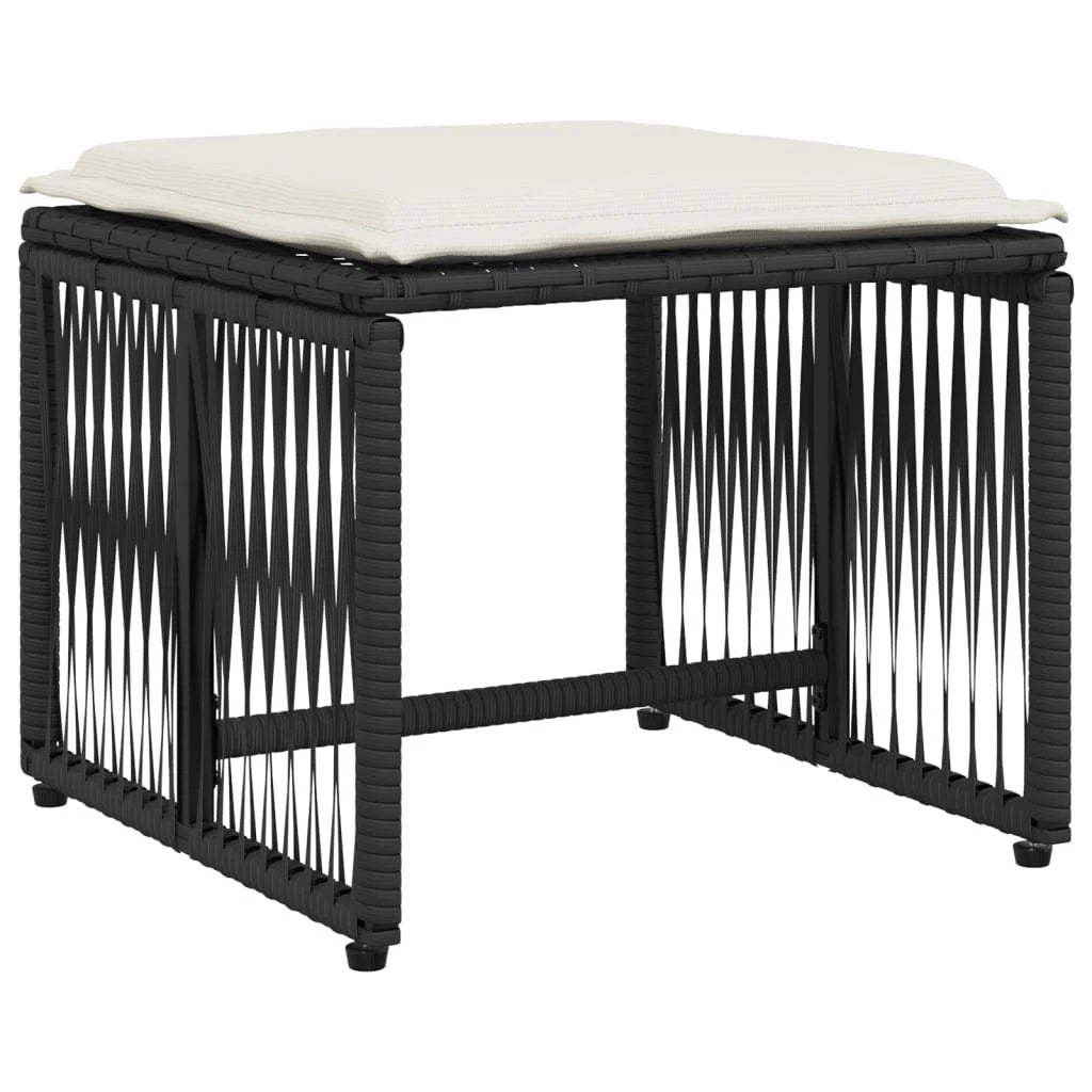 vidaXL vidaXL 7 Piece Garden Dining Set with Cushions Grey Poly Rattan - Uncategorized Garden Set