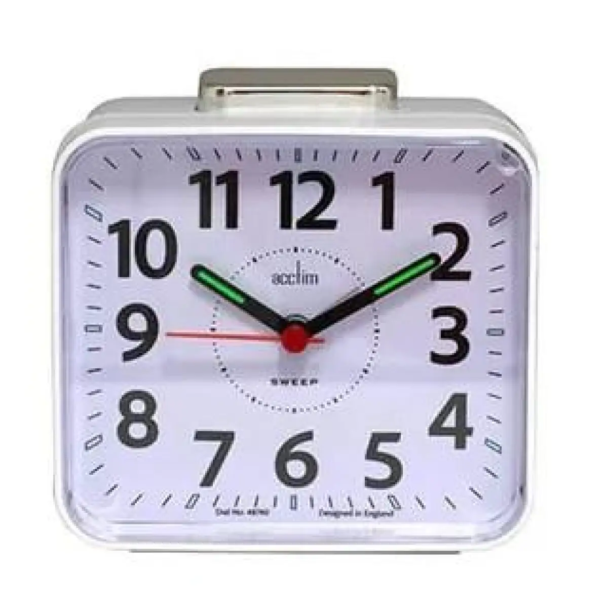 Acctim Acctim Parker Non-Ticking Sweep Loud Bell Alarm Clock in White - 16462 - Clock