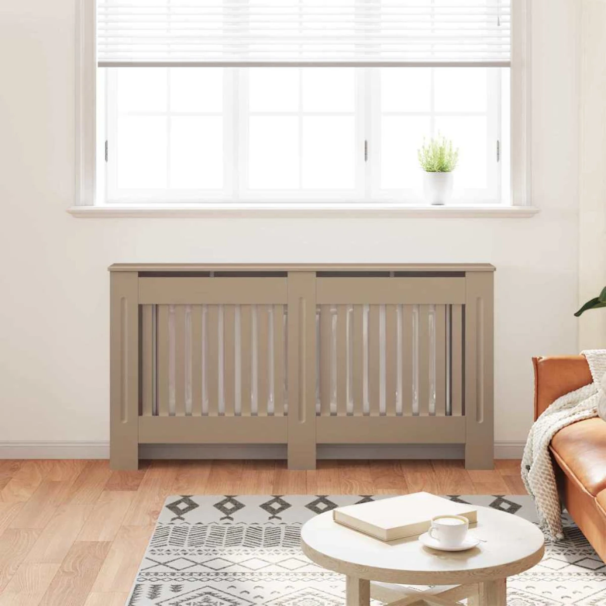 vidaXL Radiator Cover 152x19x81.5 Slats LivingRoom by vidaXL