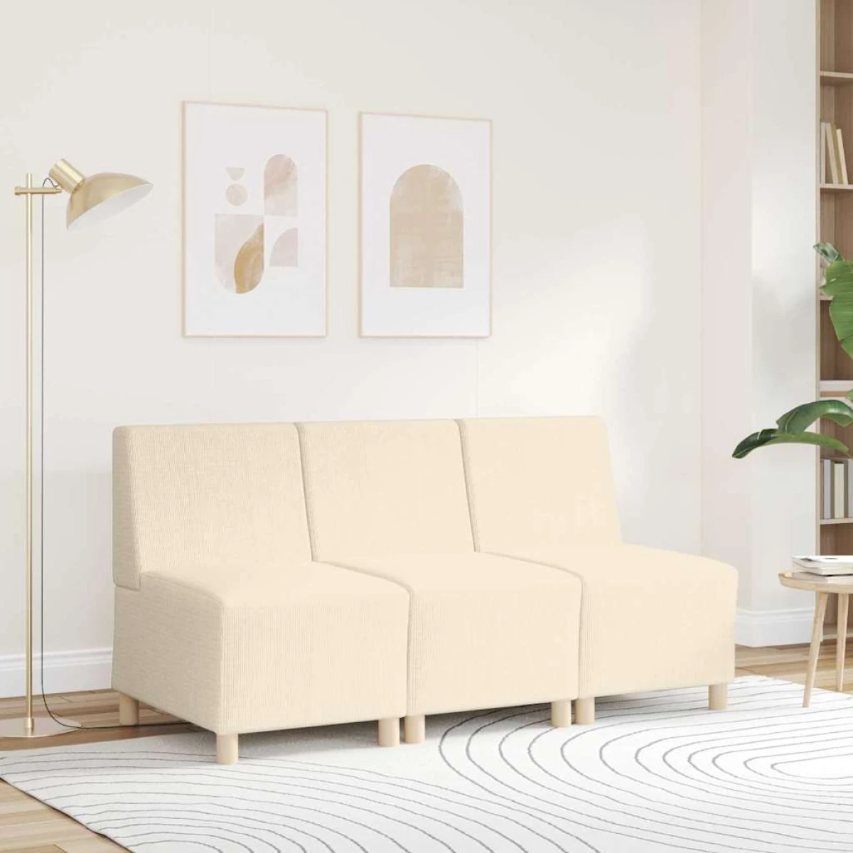 vidaXL VidaXL Armless Sofa 55 x 74 x 82 cm Corduroy Living Room - Sofa