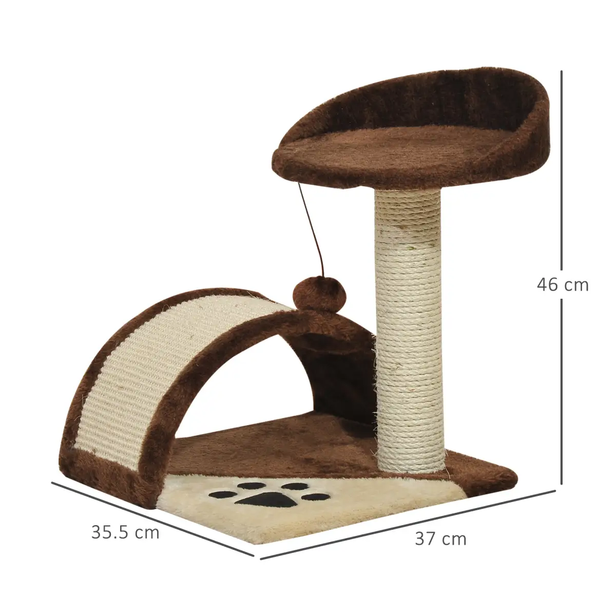 Pawhut Cat Tree Kitten Scratching Scratcher Cosy Sisal Home Play Rest Activity Exercise - Cat Tree