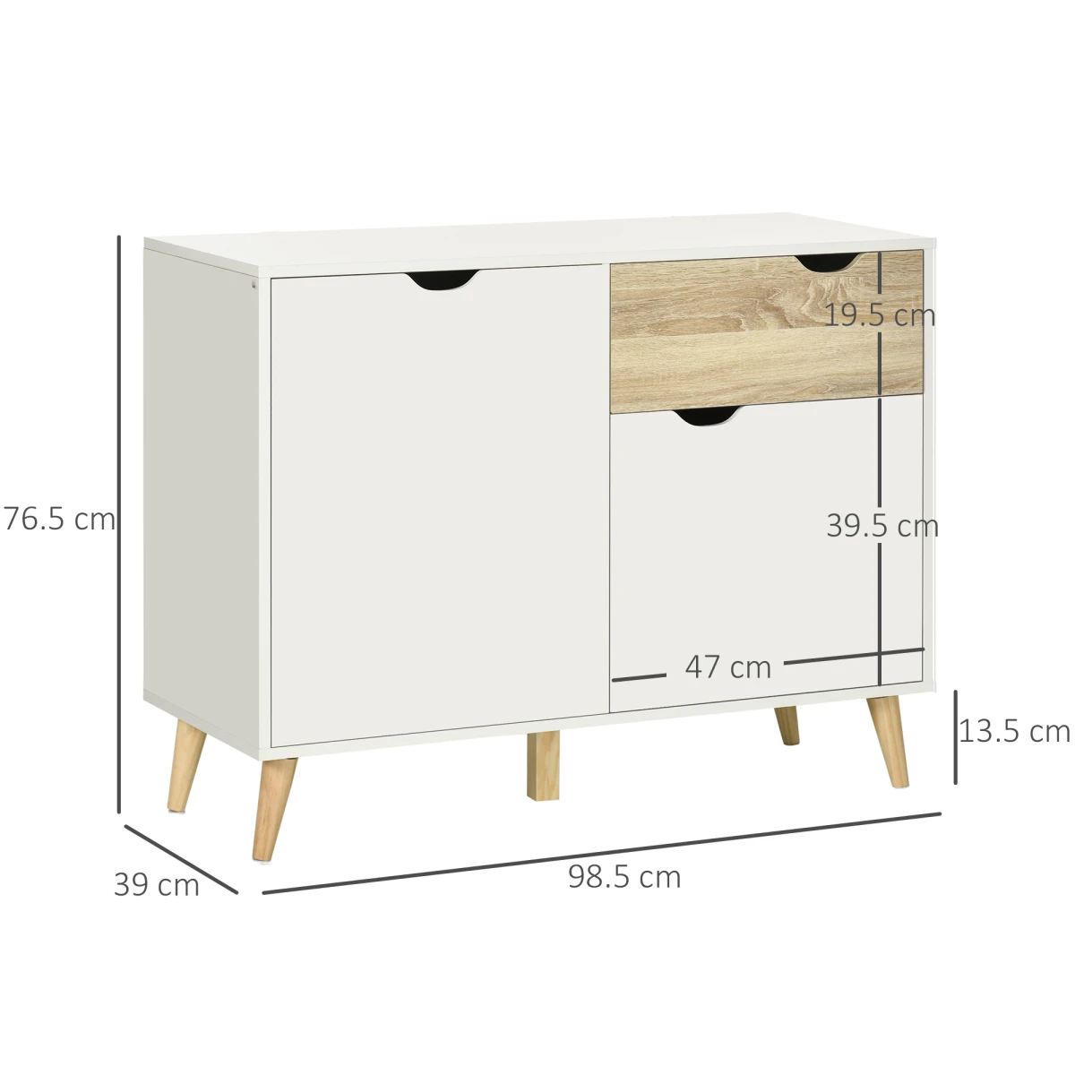 Nordic Sideboard Medium Wood Drawer Living Room - Sideboard